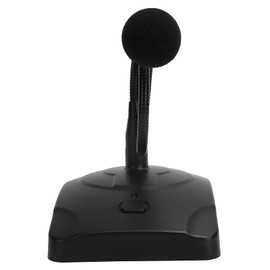 Yctze Podium Gooseneck Microphone with Push-to-Talk Feature and 5m XLR Cable, Wired Conference Desktop Mic for Computer, Video and Surround Sound System