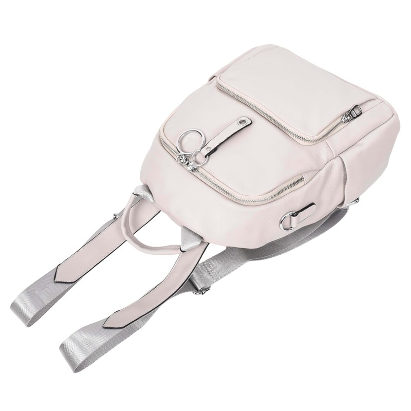 Womens Real Leather Fashion Backpack Casual Style Eliza (Grey)