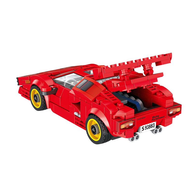 Lambo Countach Racing Car Building Block Set (355 Pieces). Racing