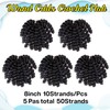 5 Packs 8 Inch Jumpy Wand Curl Crochet Hair Jamaican
