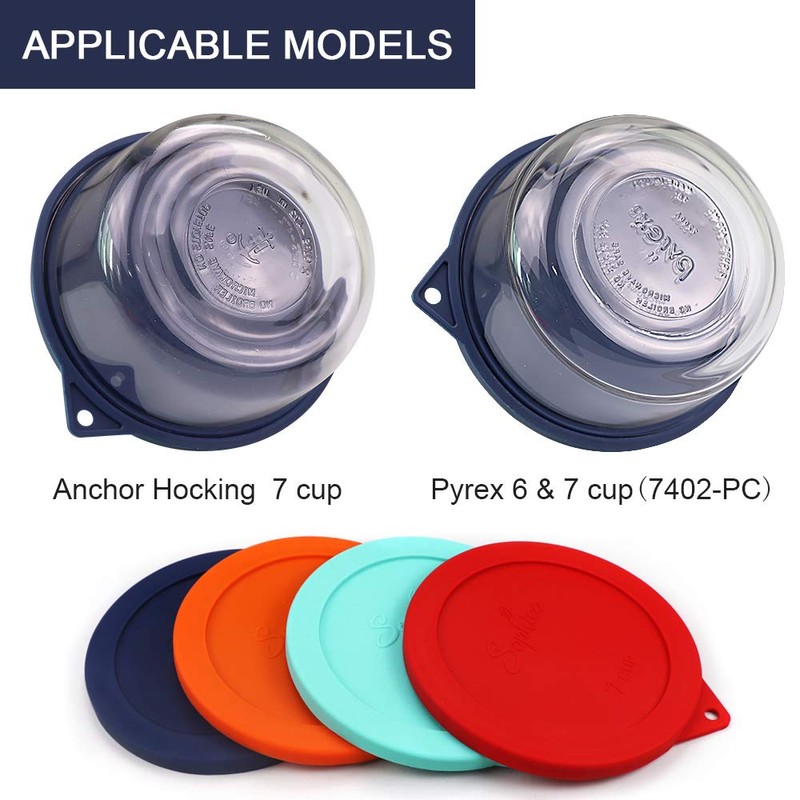 Sophico Round Silicone Storage Cover Lids Replacement for Anchor Hocking