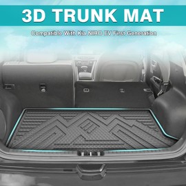 Mixsuper Liner Custom Cargo Liner for Kia NIRO EV 2019-2022, Trunk Mat for NIRO EV Accessories Rear Cargo Mat Trunk Liner Black
