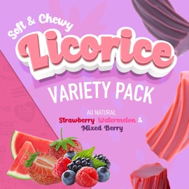 Wiley Wallaby Licorice 10 Ounce Classic Red, Watermelon, & Blasted Berry Gourmet Australian Style Soft & Chewy Licorice Candy Variety Pack Twists, 3 Pack