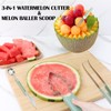 3-in-1 Watermelon Cutter Slicer Tool,Stainless Steel Watermelon Cutter Melon Baller