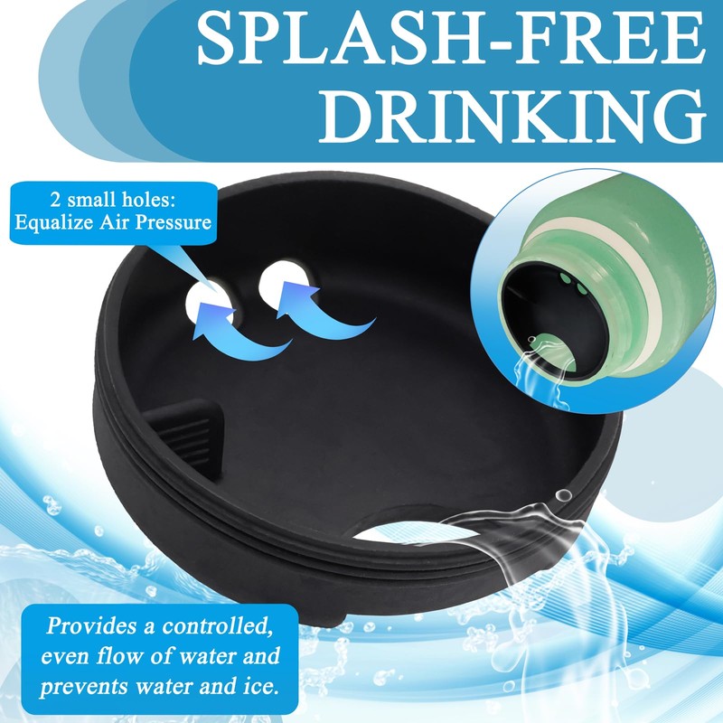 TiciKim 3 Pack Silicone Splashguard for Nalgene 32 oz Wide