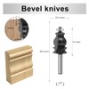OLETBE Router Bit Tongue Groove Flooring Router Bit Set 1/4-Inch