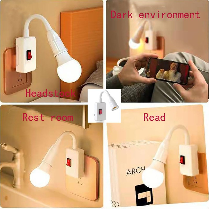 YCSSSD E26/E27 Plug in Light Socket, Light Socket Outlet Adapter,