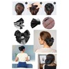 YINKE Hair Style Unidentifiable Bun Net Chignon Net Black Ribbon