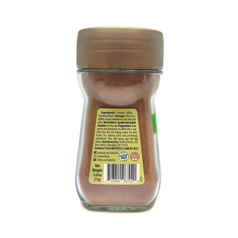 Café Tastlé Natural Flavored Instant Coffee, Hazelnut Flavor, 2.65 Ounce