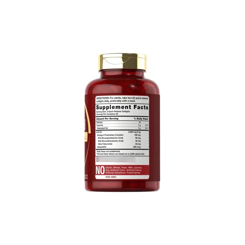 Aceite De Krill Antártico Con Astaxantina,epa Y Dha 120 Cáps