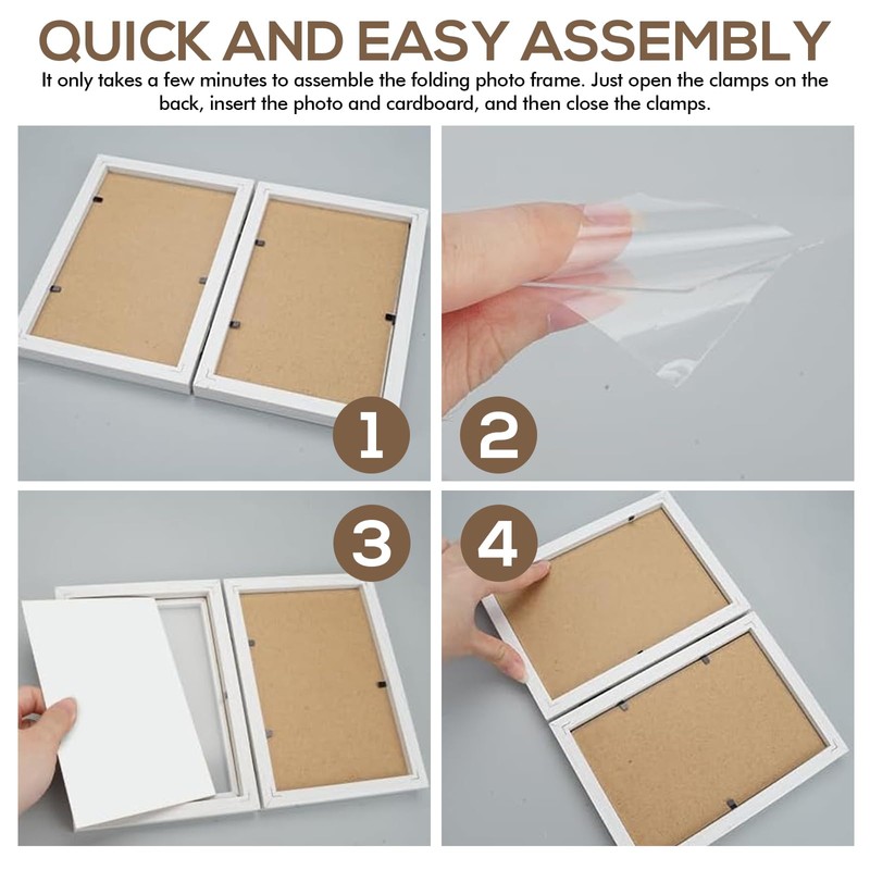 PORFOYO Folding Picture Frame, Photo Frame for 2 Photos 10
