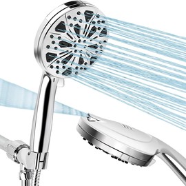 HZXXZH Shower Head 8+2 Functions Handheld Showerhead with High-Pressure Water Spray and Detachable Hose