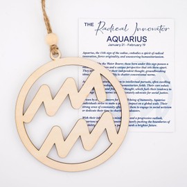 Aquarius gifts for women,men, Zodiac Signs with Card and Envelope, Zodiac Gifts for Mothers Fathers day, Birthday Easter Gifts for Women Men - Astrology Constellation Horoscope Gifts