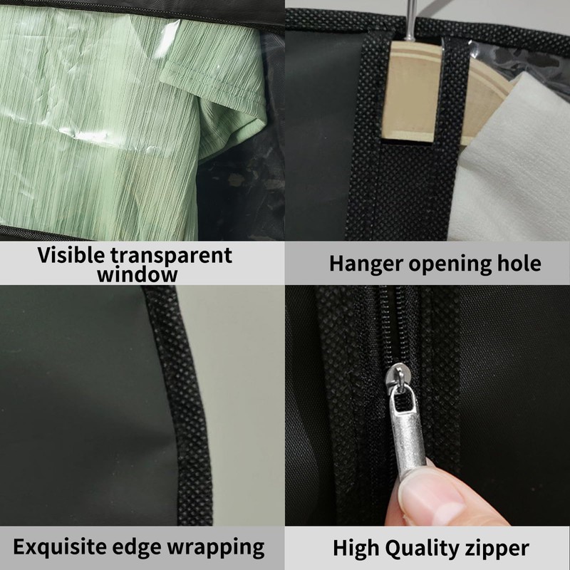 YSDINK 2 PCS Breathable Garment Bags with Zipper, Dustproof and