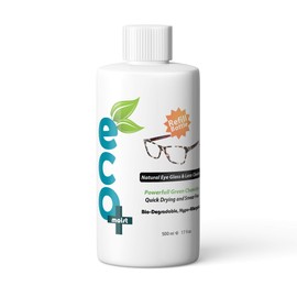 Ecomoist Natural Eyeglass Lens Optical Cleaner Ecofriendly UK Product - 500ml Refill Bottle, White