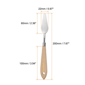 HARFINGTON 4pcs 10# Painting Palette Knife Pointy Stainless Steel Art Spatula Painting Pallet Knives Scrapers Tools with Plastic Handle for Acrylic Oil Canvas Mixing Spreading