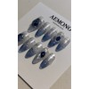 [High quality drawing nail] Navy moonlight - Short ballerina /