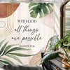 Glawry Boho Bible Verse Shower Curtain 60Wx72L Inches Inspirational Scriptures