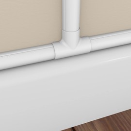 D-Line Clip-Over Micro+ Equal Tee Black - Use to join 3 lengths of 20x10mm Trunking - 1-Pack, 20x10mm (Micro+) Equal Tee
