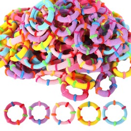 FESTFIT100pcs baby Girl Hair Ties,1 Inch Hair Bow Tiny Hair Bows Hair Tie with Elastic Loop Ponytail Ties Pony Tail Holder Accessories for Infants Toddlers Girls Kids