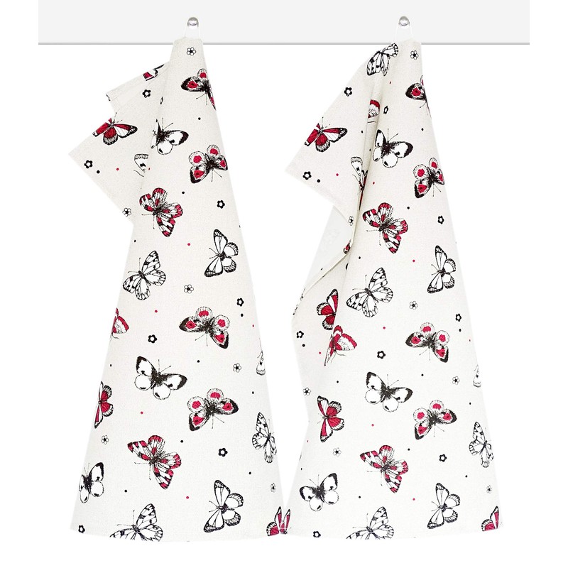 Lashuma Tea Towels Cotton 48 x 46 cm, Butterfly 2