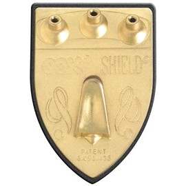 OOK 55006 Shield Design Picture Hangers, Reusable Art Hooks, Brass, 75lbs (1 Set)