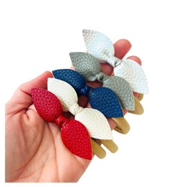 Vanaguelite Set of 5 Baby Headbands with Knot Bows | Nylon Headband for Newborns to Toddlers | Americana Collection