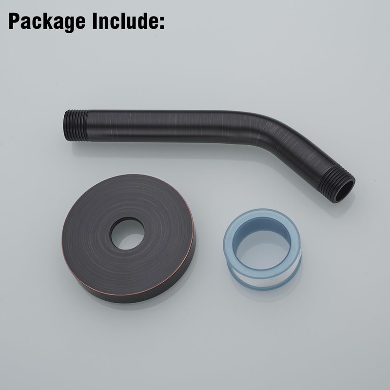 Shower Arm with Flange Oil Rubbed Bronze 6 Inches Wall