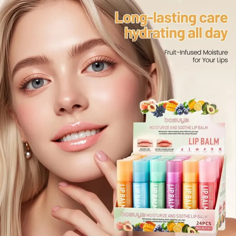 Set De Bálsamos Labiales Hidratantes Bosuya 24 Piezas
