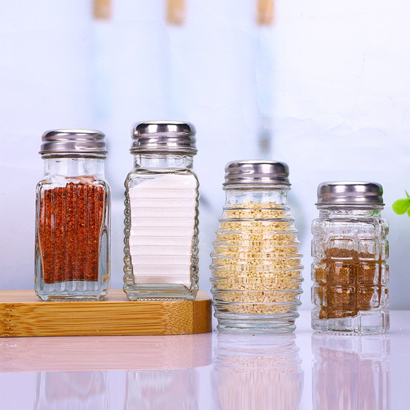 1st Choice Salt and Pepper Shakers with Stainless Tops Set