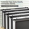 ANSOOK Plastic Legal Size Hanging File Folders,12 Pack Reinforced Black