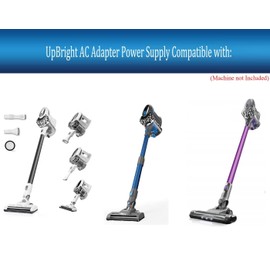 UpBright 26V AC/DC Adapter Compatible with Puweike Model P80 Pro P80Pro 22.2V 2200mAh 48.84Wh Li-ion Battery Pack 180W Cordless Stick Vac Vacuum Cleaner 26VDC 500mA 0.5A Power Supply Cord Charger PSU