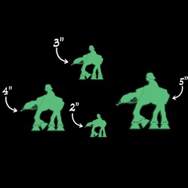 Star Inspired Movie Character Space Vader On at-at Glow in The Dark Sticker Decal for Phone Tablet Laptop Car Truck Window | 5" Sticker | Green