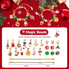 QILUCKY Advent Calendar 2024 Kids,Christmas Advent Calendar 2024 for Girls,24 Day Countdown Jewellery Advent Calendar Gifts,Bracelet Making Kit,A pendant Surprise Every Day