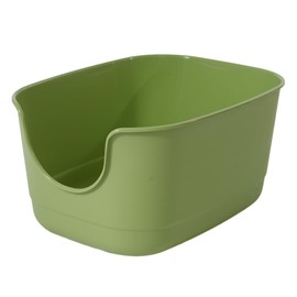 SpaceTime Extra Large Litter Box with High Sides,24.2" Lx16.3 Wx12.9 H XL Multi Cat Litter Pan for Kitty,Cat Boxes for Indoor Cats,Jumbo Litter Boxes for Big Cats,Anti-Splashing,Easy to Clean (Green)