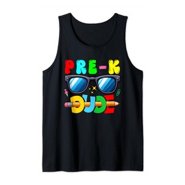 Pre-K Dude Back To School Sunglasses Students Kids Boy Tank Top