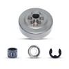 3/8" 6T Clutch Drum Sprocket Washer E-Clip Kit Fit STIHL