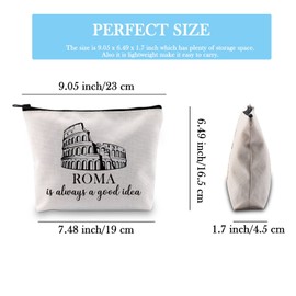 Rome Travel Gift Ancient Rome Gift Rome Surprise Trip Gift Roman Colosseum Gift Italy Souvenir Gift Travel Makeup Bag for Italian Lover (Good Idea Rome Bag EU)