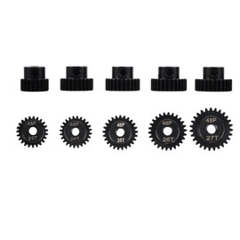 5Pcs Metal Steel 48P Pinion Gear Sets with Hex Key for RC Car, Truck & Off-Road Vehicles (26T 27T 28T 29T 30T)