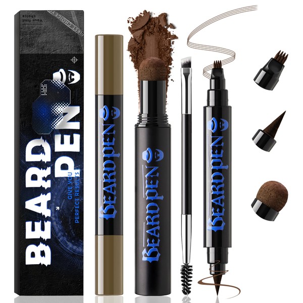 Noerrors Beard Filler Pencil Kit Dual End 4 Tips Beard