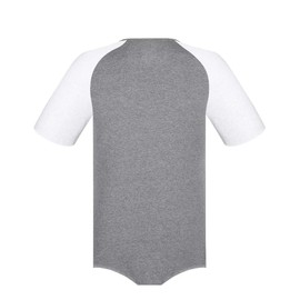 Landofgenie Mens Short Sleeve Onesie Pajamas Jumpsuit Stretchy Cotton Bodysuit One Piece Sleepwear Light Gray 3XL