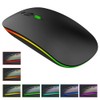 HXSJ Wireless Mouse Colorful Luminous DualMode Rechargeable for Bluetooth 2.4G