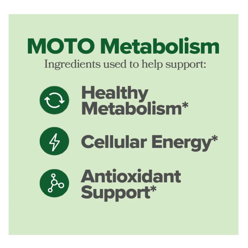 Moto Women's Metabolism Support Vegan Capsules, 30 Servings, exp02/28