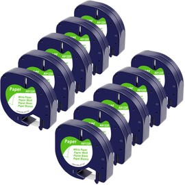 Dymo LetraTag Plastic Paper Iron-On Label Tape