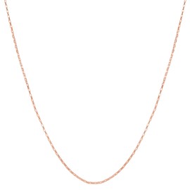 Kooljewelry 14k Rose Gold 0.7 mm Long Box Chain Necklace (30 inch)