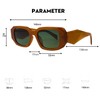 Rectangle Sunglasses for Women Retro Square Sunglasses UV400 Protection (Orange