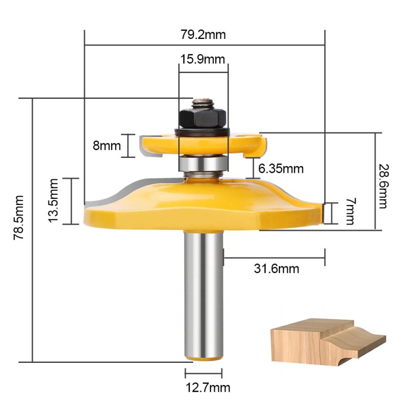 XCAN 1pcs Lock Miter Joint Router Bits 1/2-Inch Shank Wood