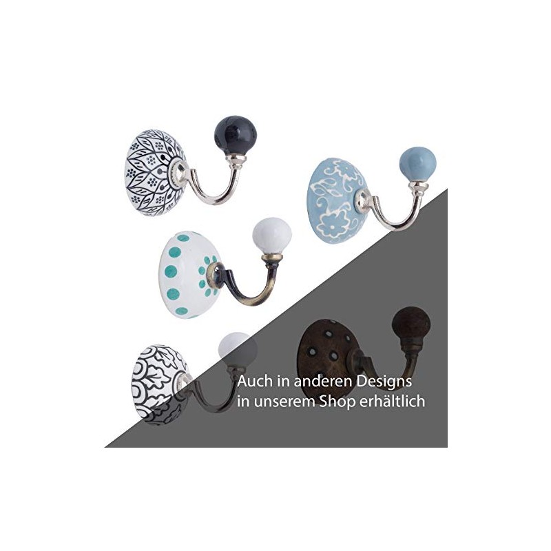 Knober Ceramic Hooks, Wall Hooks, Coat Hooks, Ceramic Ball, Diameter