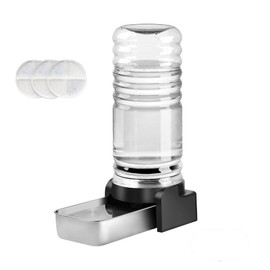 Marchul 2.3 Gallon Dog Water Dispenser, Large Dog Water Bowl Dispenser with Stainless Steel, Automatic Gravity Pet Bowl for Dogs Medium to Large (3 Filters)