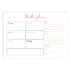Friendly Fox Weekly Planner Pad School, 1 x DIN A4